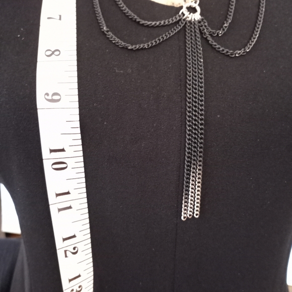 Nicole Miller Black Patina Silver Tip Cascading Drop Tassel Necklace - Picture 6 of 7